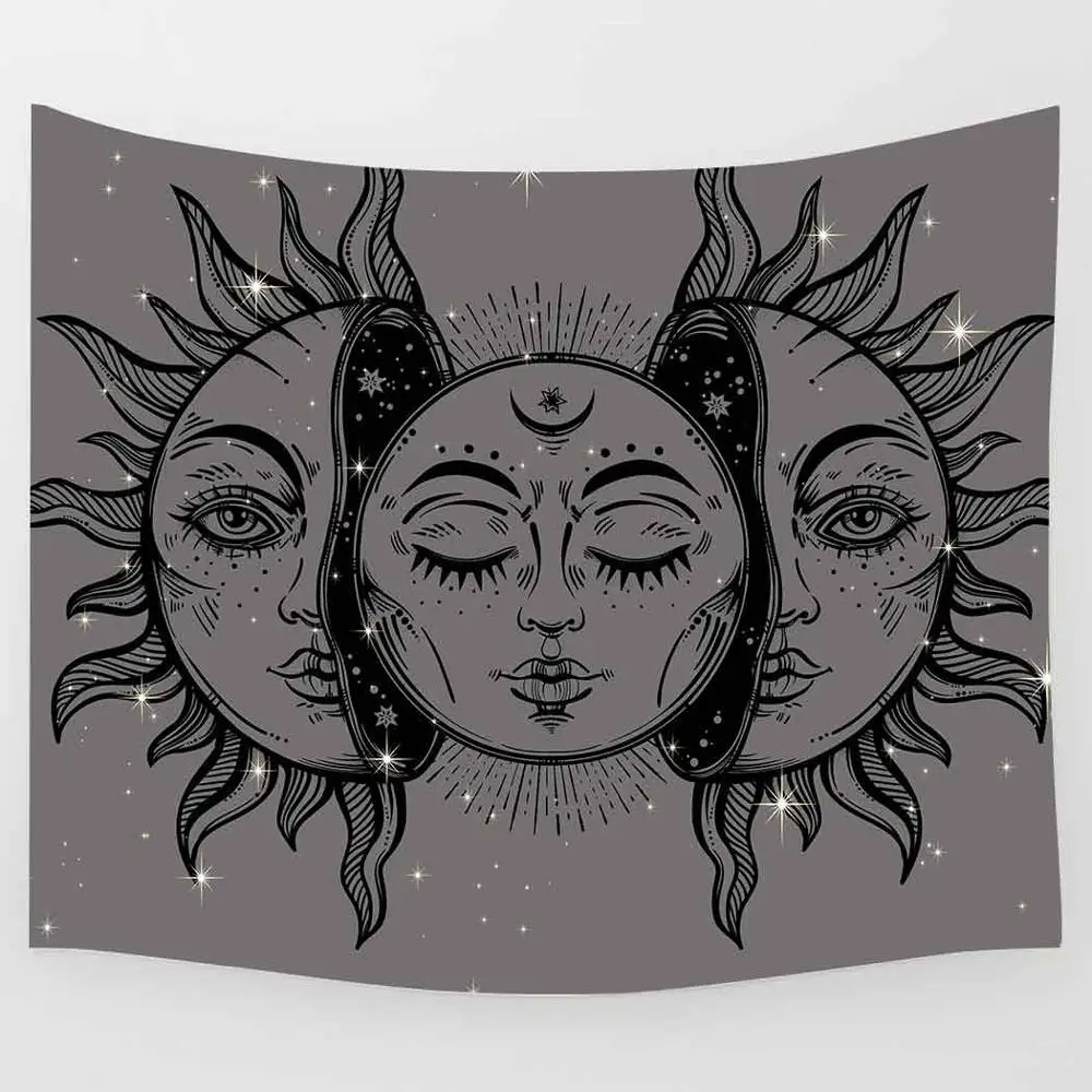 

Simsant Sun and Moon Tapestry Psychedelic Popular Mystic Art Wall Hanging Tapestries for Living Room Home Dorm Decor