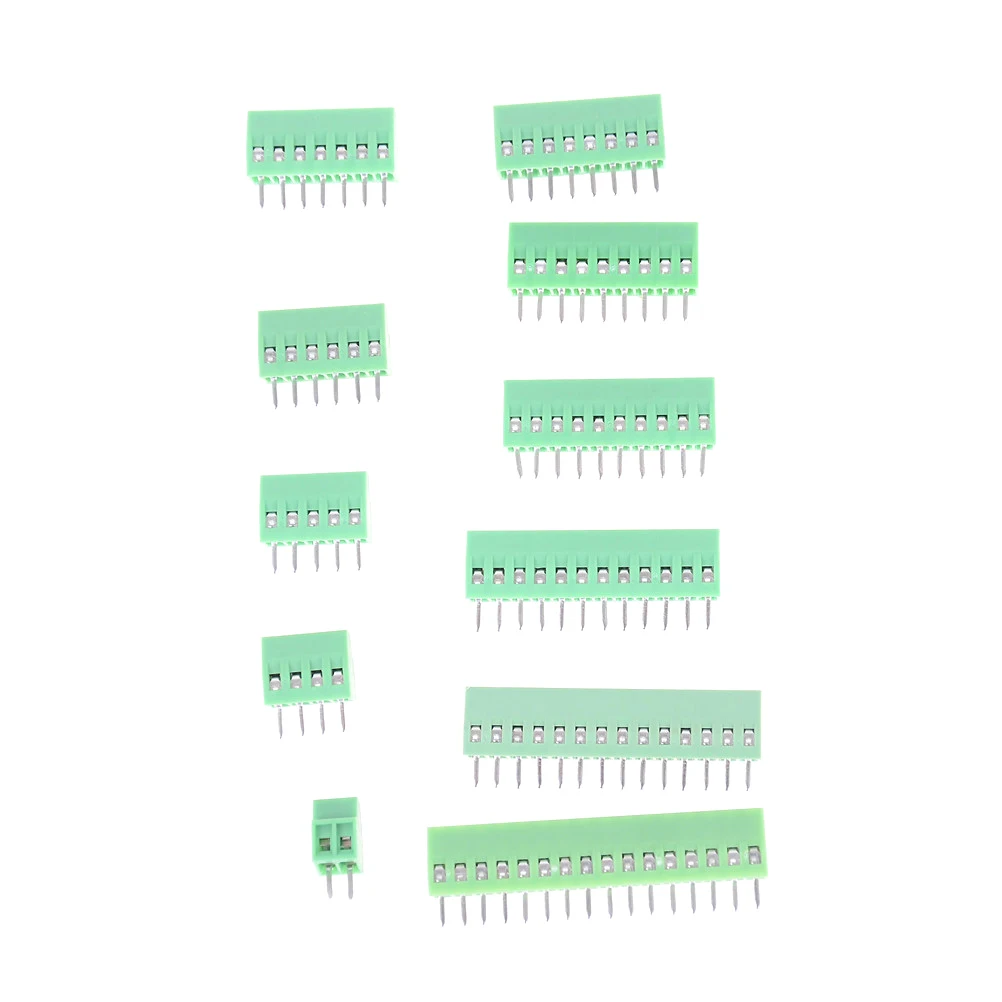 Один кусок 5 мм шаг винтовой клеммный разъем 2 Pin-7Pin прямая нога KF128 Медь PCB клеммные