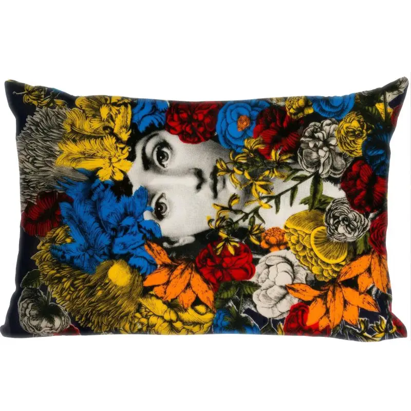 Новое поступление, Лучший милый чехол для подушки rosenthal Piero fornasetti, прямоугольная Наволочка на молнии, индивидуальный чехол для подушки 45x35 см(с одной стороны), Прямая поставка - Цвет: 20