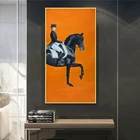 Картина на холсте лошадиные гонки, Классический плакат, современные настенные картины для гостиной, коридора, декоративные принты большого размера