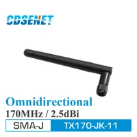 4pcslot original 2 5dbi sma j flexible 170mhz omnidirectional rubber antenna cdsenet tx170 jk 11