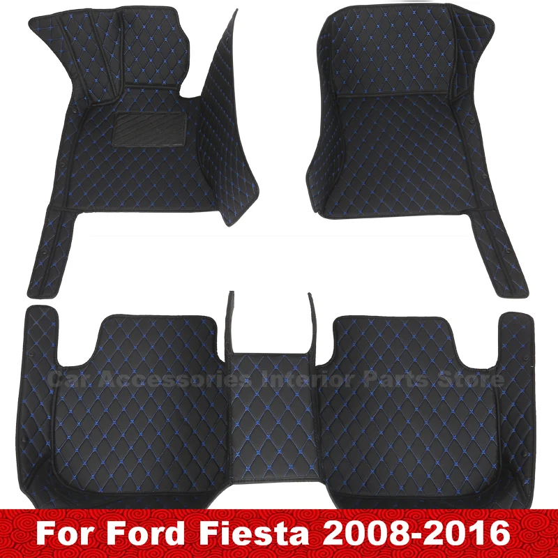 

Автомобильные коврики для Ford Fiesta 2016 2015 2014 2013 2012 2011 2010 2009 кожаные коврики автомобильные внутренние водонепроницаемые украшения