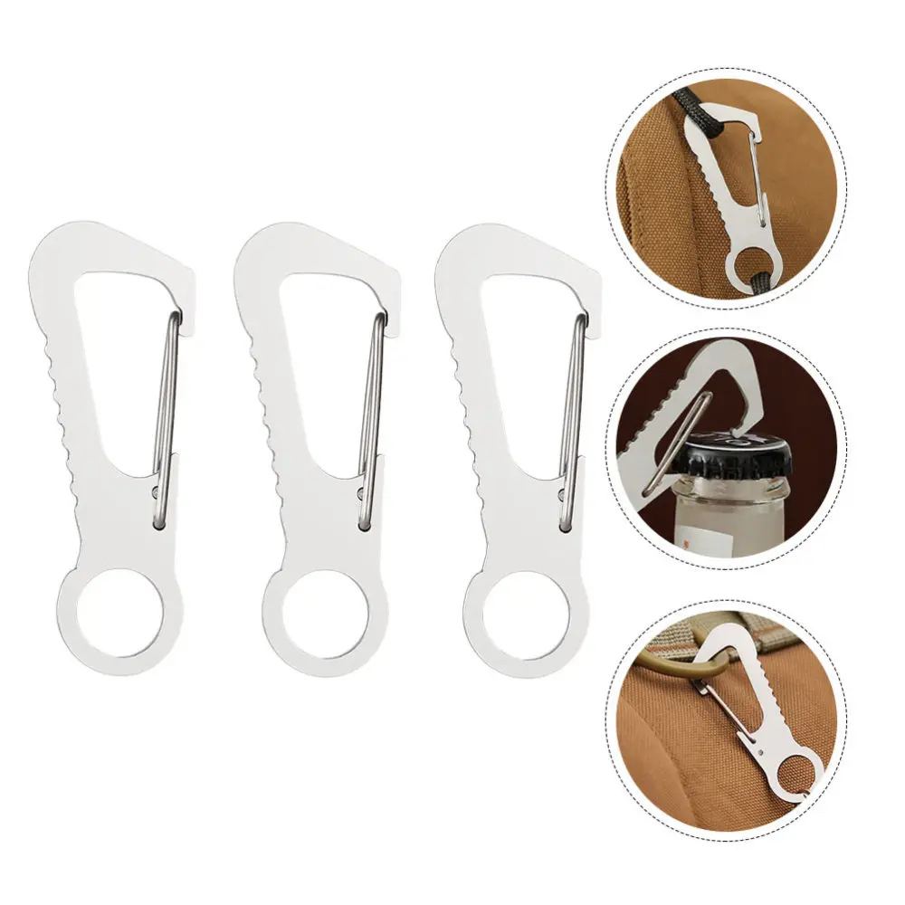 

3pcs Climbing Carabiner Buckle Outdoor Camping Keychain Multifunctional Buckles