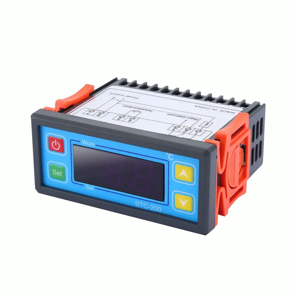 STC-200 + цифровой контроль температуры микрокомпьютерный термостат переключатель