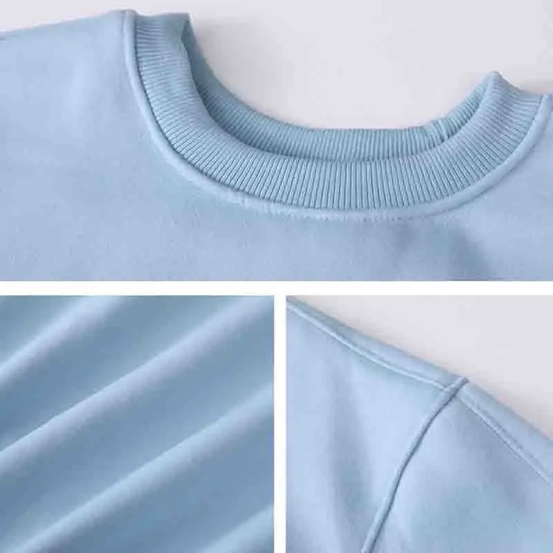 

Simple Sweatshirts Women Print Loose All-match Korean Chic Fashion Basic O-neck Hoodie Teen Girls Sweet Elegant Modern Tender OL