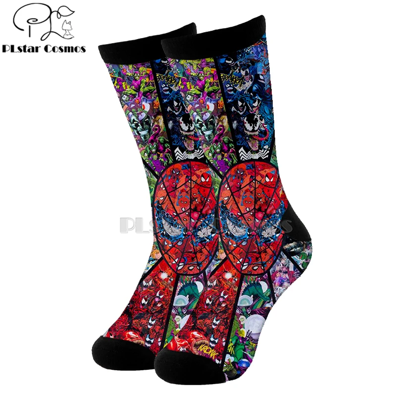 Plstar Cosmos cotton socks Cartoon 3d Print socks High Socks Men Women high quality long socks Novelty socks