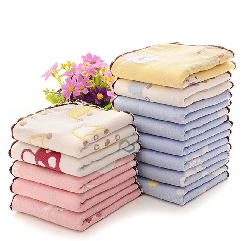 5 шт./лот хлопковое детское банное полотенце носовой платок нагрудник для