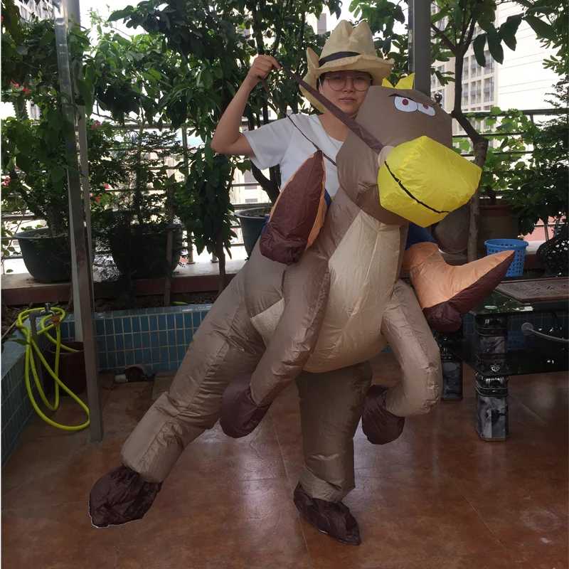 Надувной костюм ковбоя лошади для Хэллоуина верховой езды 1 5 2 м костюмированной