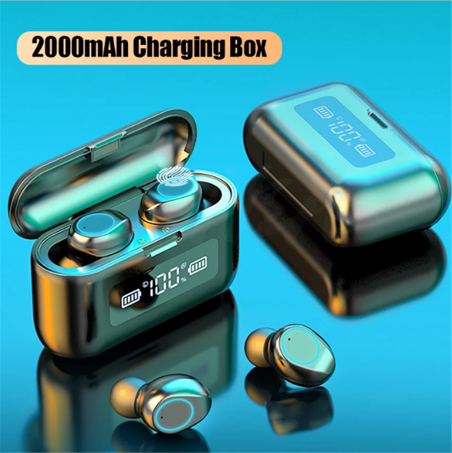 

Led Digital display Wireless Earphone Music Sports Waterproof Headsets with mic headphone bluetooth xiaomi