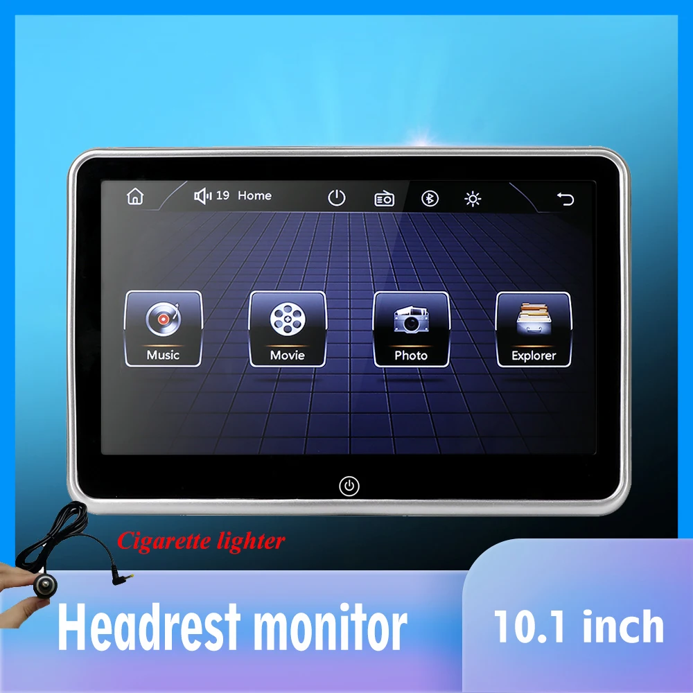 

9 Inch TFT Color LCD Headrest Monitors 1024x600 HD Input Radio AV Monitor for Rearview Camera Car Audio Player NO DVD