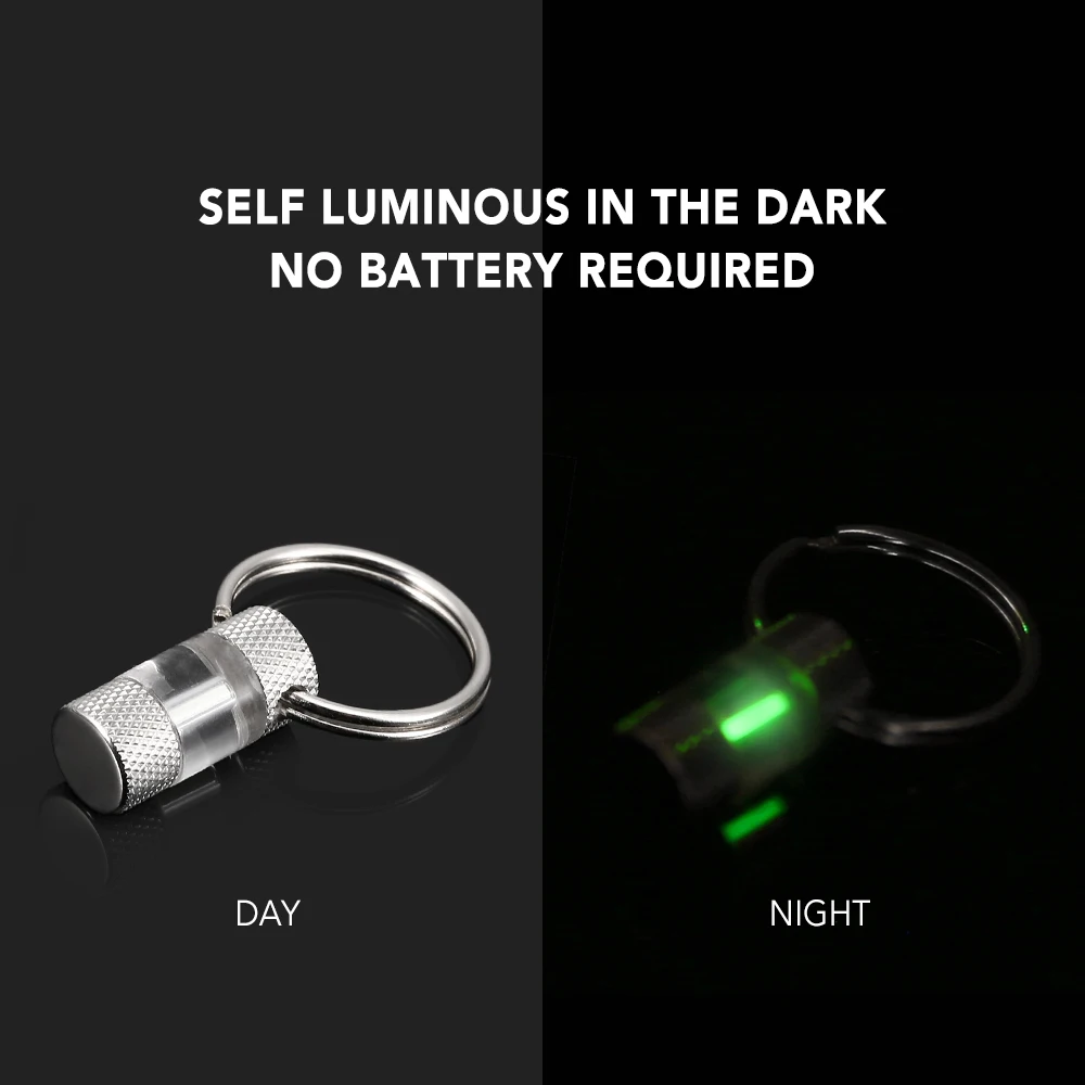 

Self Luminous Tritium Gas Keychain Automatic Glowing Light Key Ring Outdoor Survival edc Tool Tube Gift