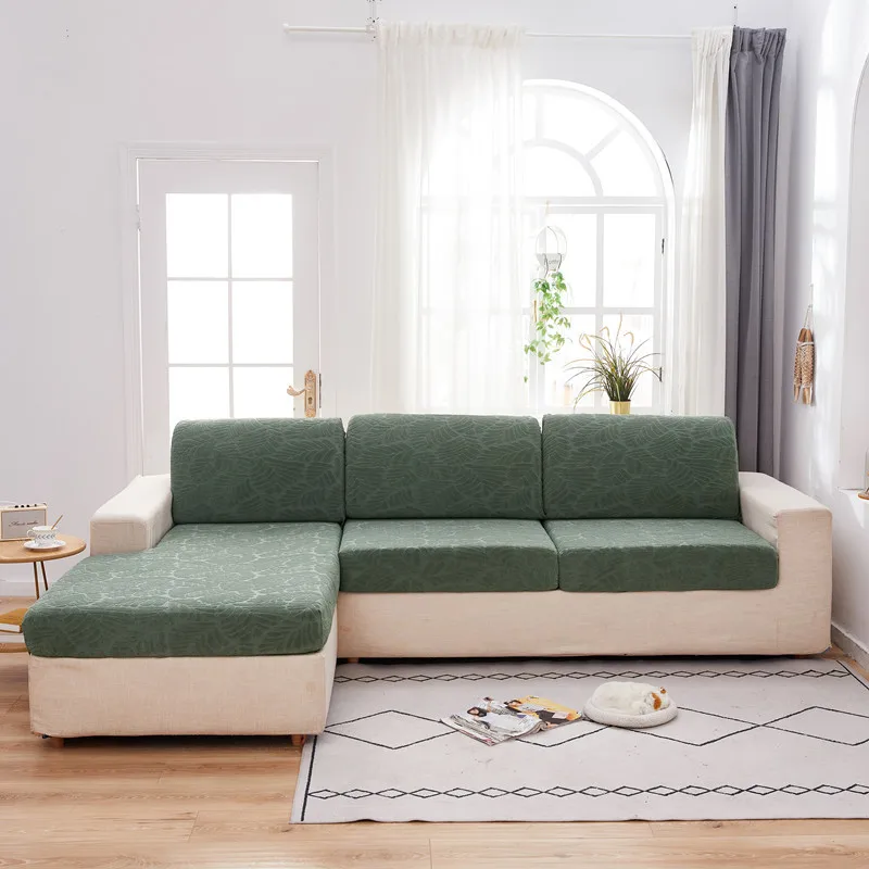 

Terry Jacquard All-inclusive Sofa Cushion Cover Four Season Universal High Elastic Seat Cushion Cover Sectional Sofa Covers