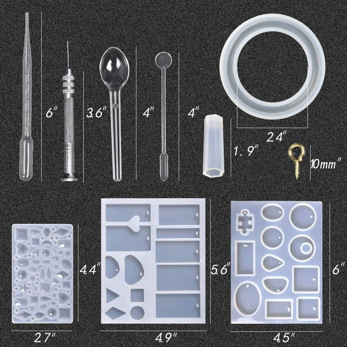 

127pcs Resin Silicone Casting Molds Tools Set For DIY Jewelry Craft Making Molds Crystal Craft Kit Mould Accessories