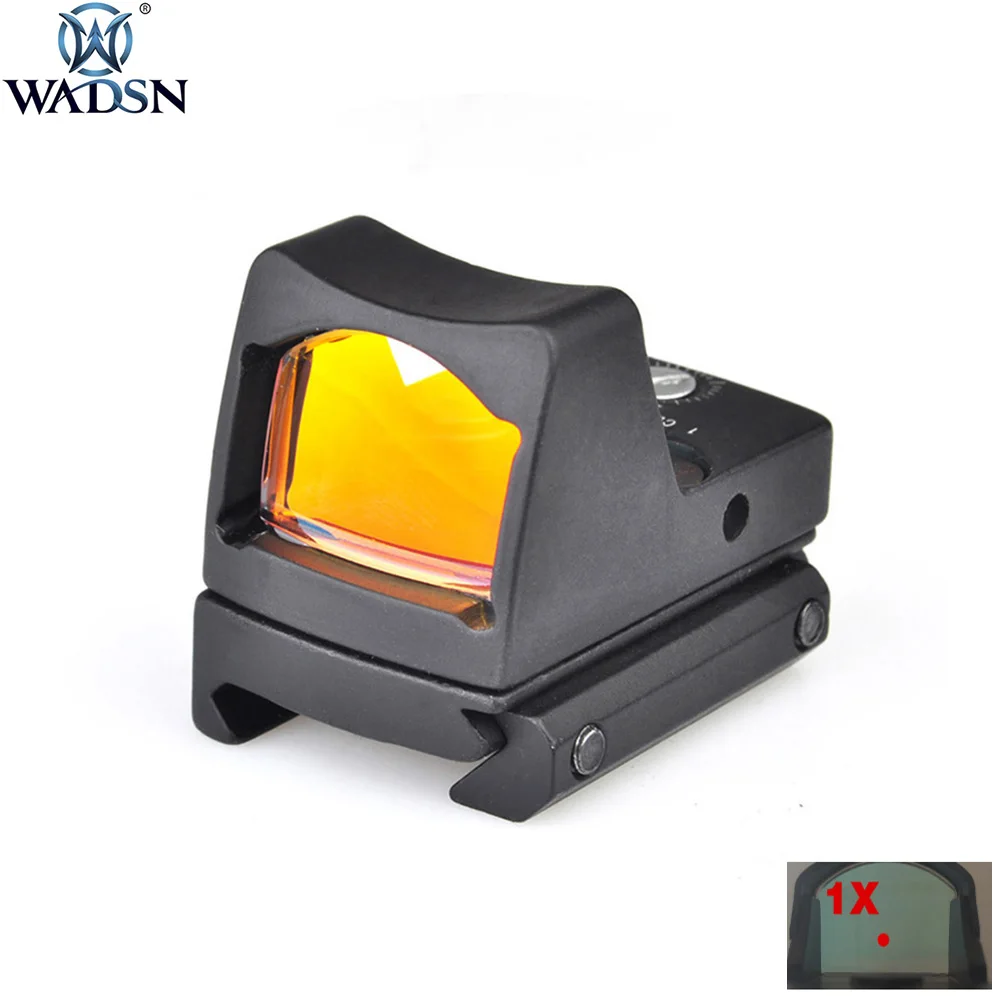 WADSN мини охотничий прицел 1X20 LED RMR Reflex Red Dot тактическое оружие стрельба страйкбола