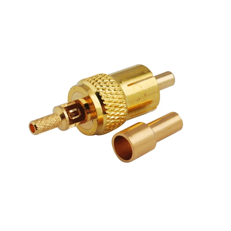 Superbat RCA PHONO Male Crimp RF Connector for RG174 RG316 LMR100 Cable Straight Goldplated