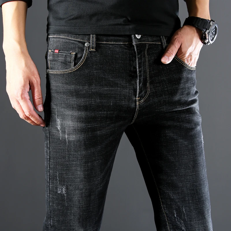 WWKK 2020 мужские джинсы весна и лето обтягивающие Прямые повседневные тонкие
