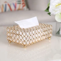 crystal tissue box home decortion napkin dispenser paper office hotel tissue cover container living room table napkin storage