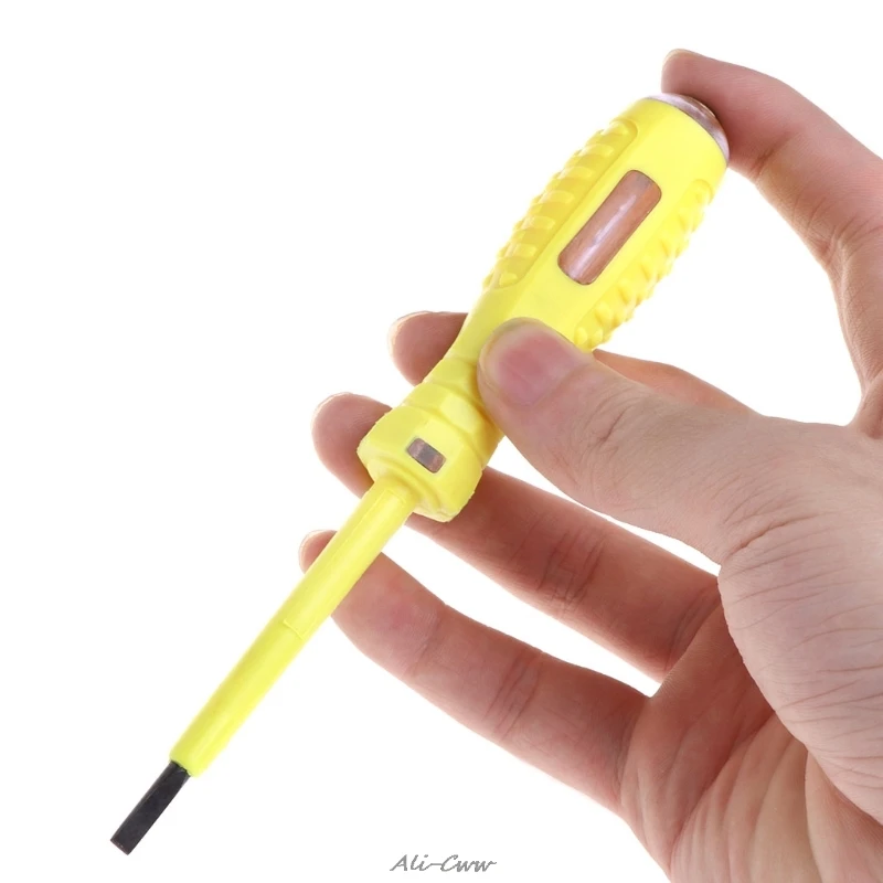 

100-500 в детектор напряжения шлицевая отвертка Электрический тест er тестовая ручка светодиодный светильник