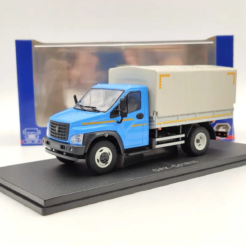 

HAW ABTONPOM 1:43 GAZ C41R11 ГАЗ H232 Russia Truck Diecast Models Car Blue
