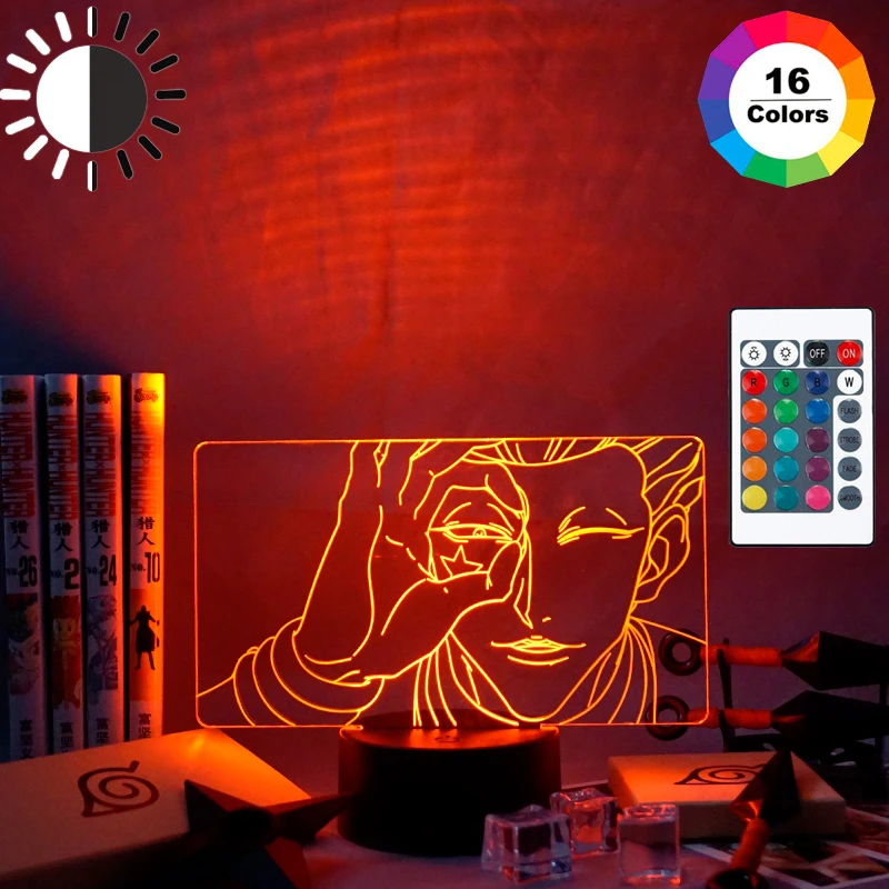 

Hisoka Face 3d лампа детский ночной Светильник аниме Hunter X Hunter подарок светодиодный меняющий Цвет атмосфера для детской спальни декоративный свет