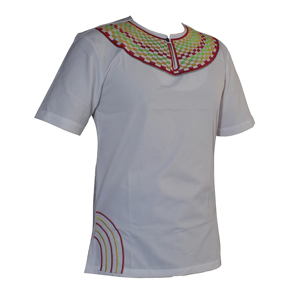 

2020 new t-shirt African man Embroidery Awesome Colors Traditional Dashiki Tops