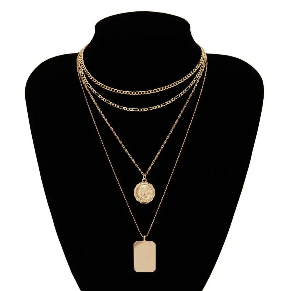 Индивидуальная квадратная цепочка из бисера Геометрическая простая тисненый