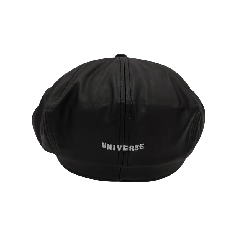 Кепка газетчика унисекс теплая восьмиугольная кепка из ПУ кожи в стиле ретро