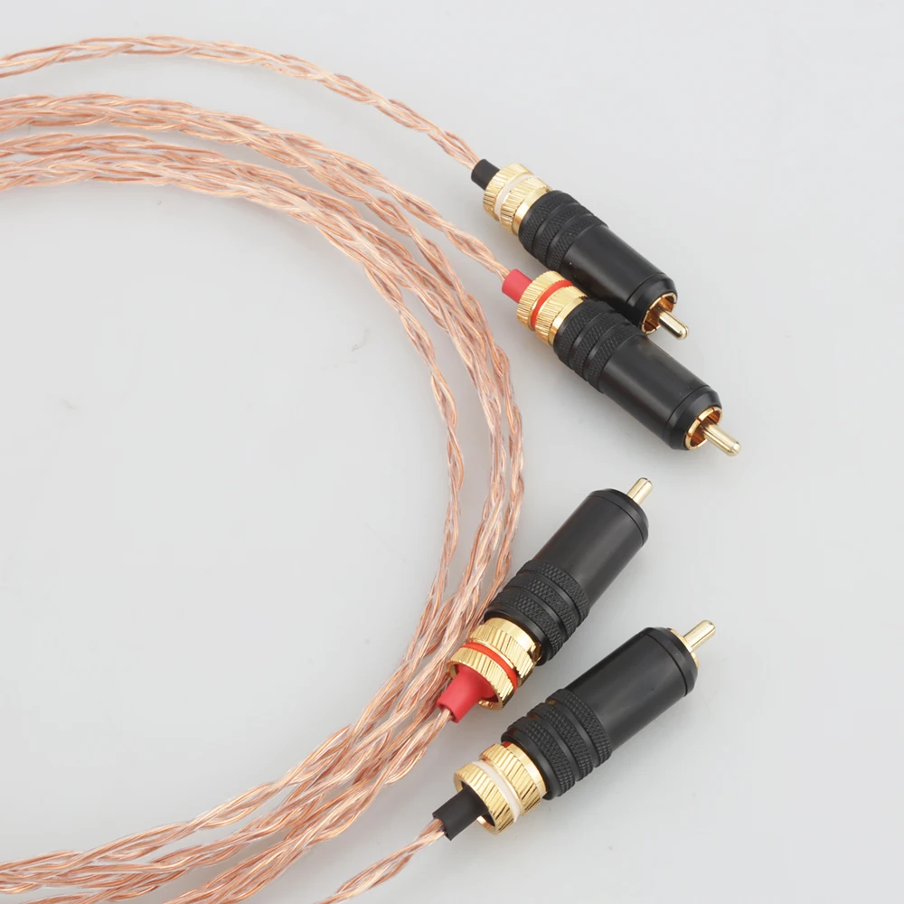 

Audiocrast 3TC Pure Copper Analogue RCA Cable Super Soft RCA TO RCA Interconnect Cable HIFI Phono For DAC DVD Amplifier