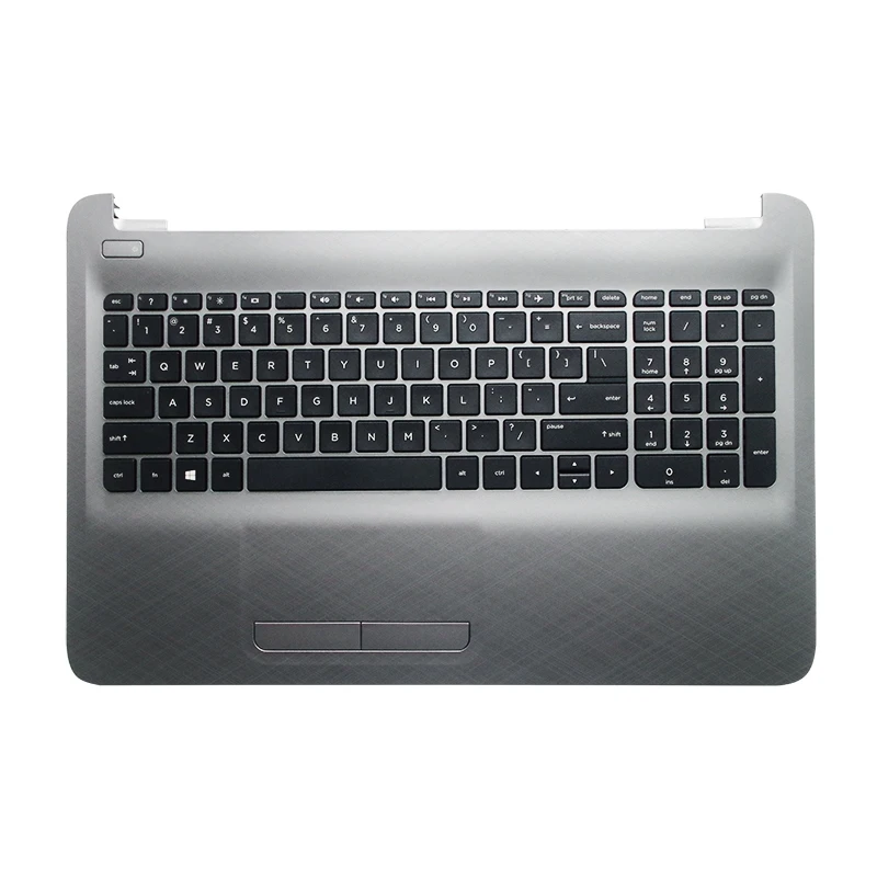 GZEELE, новинка, подставка для ноутбука hp 250 G5 15-AC 15 AC 15-af 15-AJ, подставка для ноутбука, клавиатура с ободком, верхний чехол Touc hp ad, серебристый