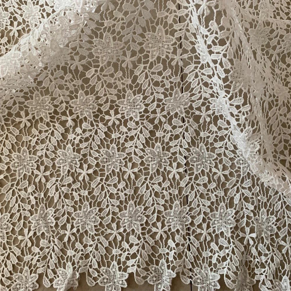 1 ярдов Высокое качество африканская кружевная ткань водорастворимый гипюр