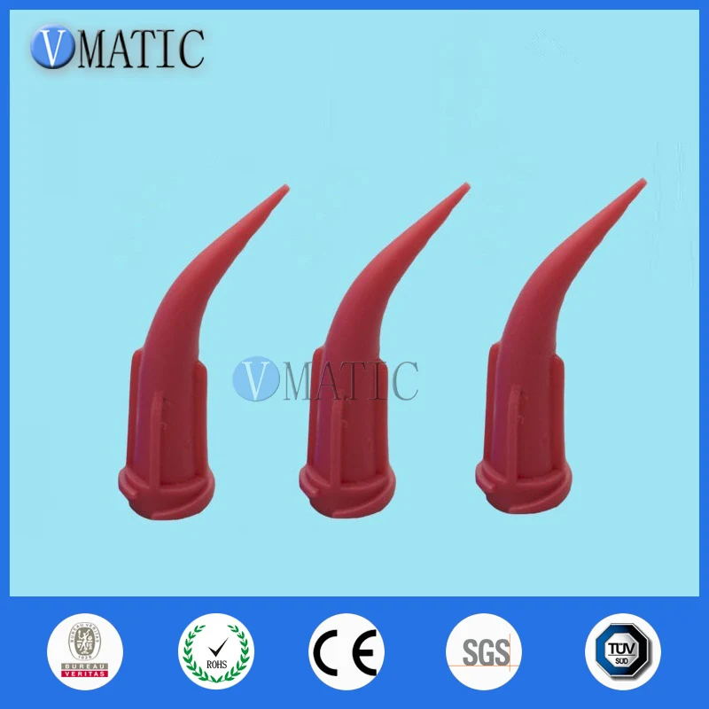 

High Quality 100Pcs 25G Red TT Tapered Bend Dispensing Plastic Needle Tips
