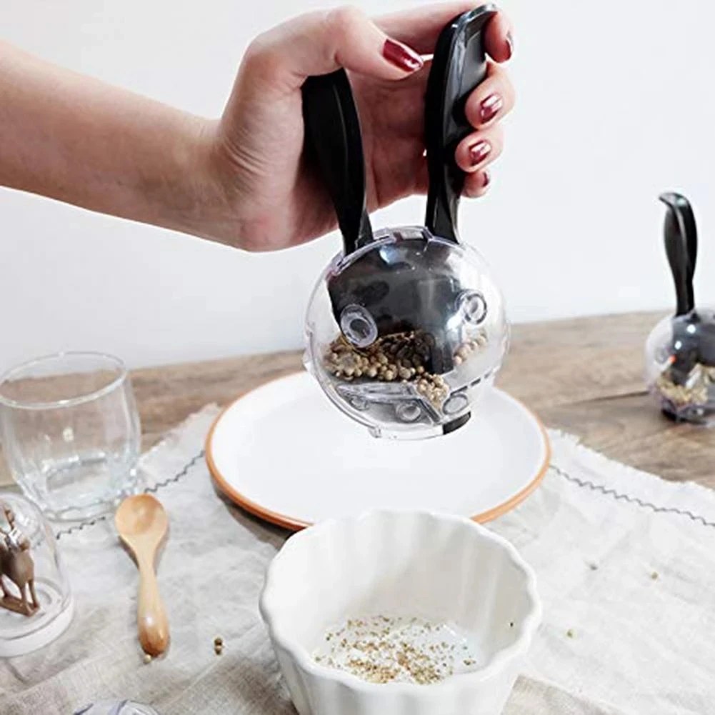 

Multifunctional kitchen gadgets Mini Manual Spice Grinder Kitchen Tools Salt and Pepper Grinder Black Rabbit Ears Design Abrader