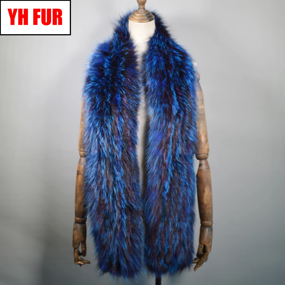 2020 длинный стильный высококачественный Женский шарф из натурального Лисьего