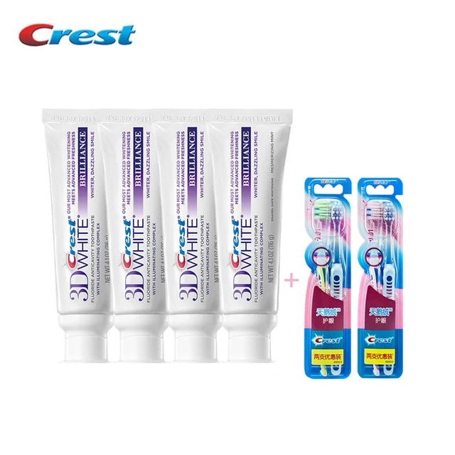 Crest 3D белая зубная отбеливающая паста терапия чувствительность эмаль уход Brillance 4
