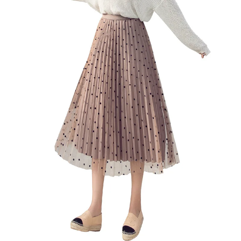 Korean Dot splicing velvet pleated Women skirt maxi skirt tulle skirt Gauze skirt Black Coffee Apricot Skirt Reversible Skirt
Korean Dot splicing velvet pleated Women skirt maxi skirt tulle skirt Gauze skirt Black Coffee Apricot Skirt Reversible Skirt