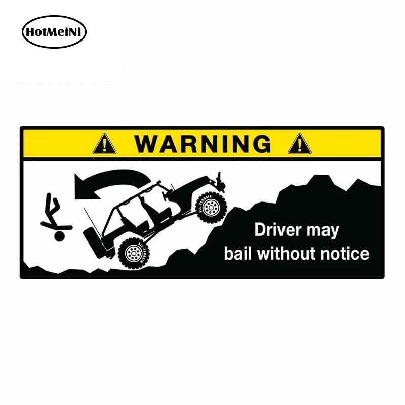 

Автомобильная наклейка HotMeiNi 13 см x 5,5 см, предупреждающая залог, Виниловая наклейка, наклейка Wrangler Cherokee Renegade, забавная графика для внедорожни...