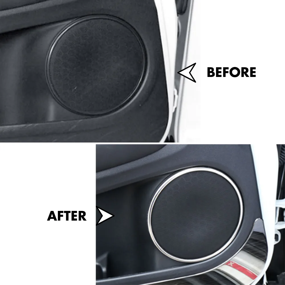 CAR AUDIO SPEAKERS CIRCULAR BEZEL MOLDING GARNISH FOR HONDA HR-V HRV VEZEL 2017 2018 2019 ACCESSORIES | Автомобили и мотоциклы