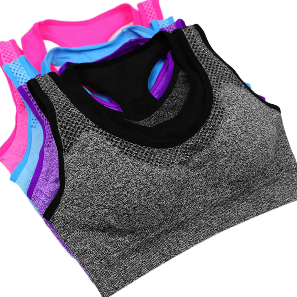 Спортивный бюстгальтер пуш-ап для фитнеса бега йоги нижнее белье хлопковые