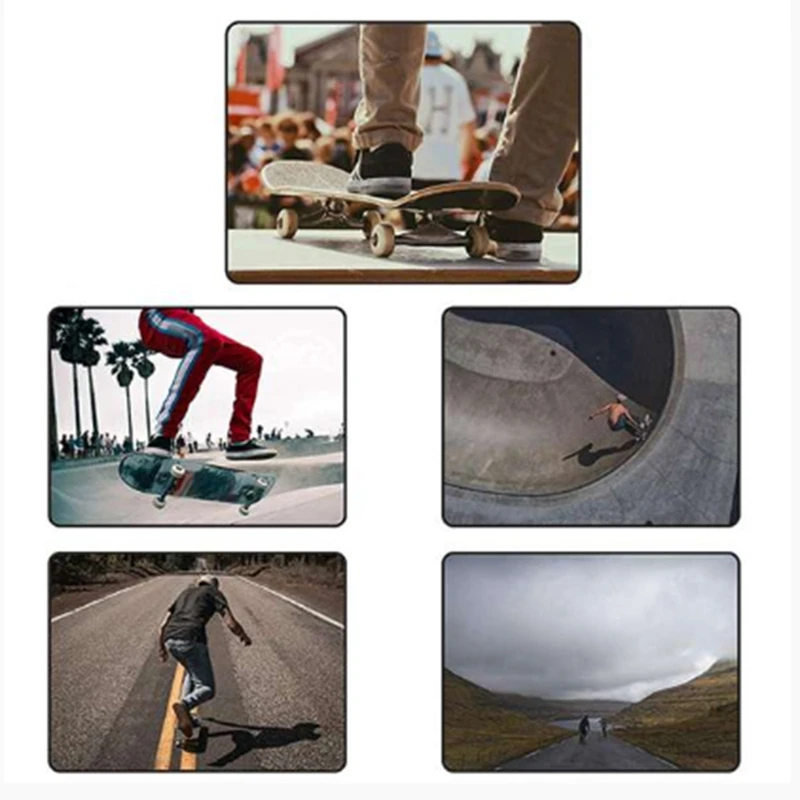 

8PCS Skateboard Wheels Resilient PU Wheels 52mm x 32mm for Skateboard Deck Board Skate Wheels