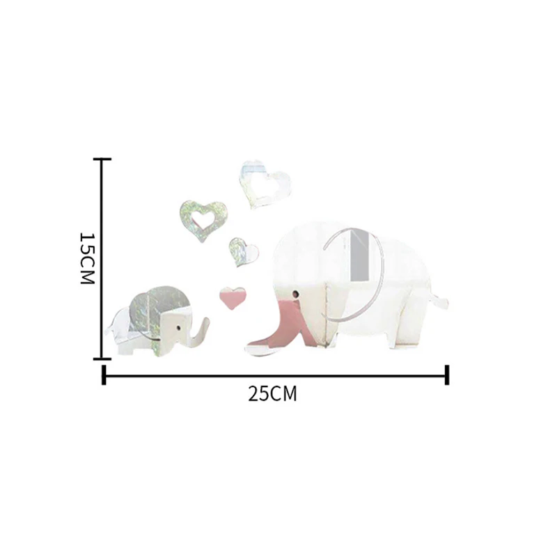 Наклейки на стену с изображением мультяшного слона 3D настенные наклейки