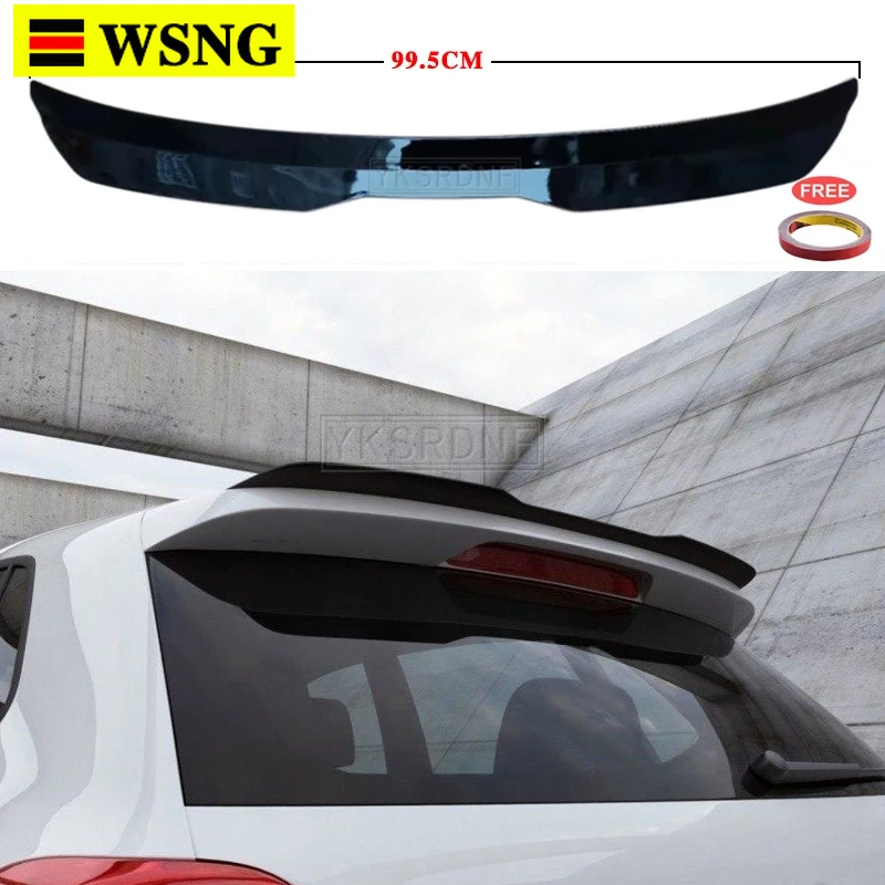 Высококачественный Глянцевый черный спойлер из АБС пластика для автомобиля