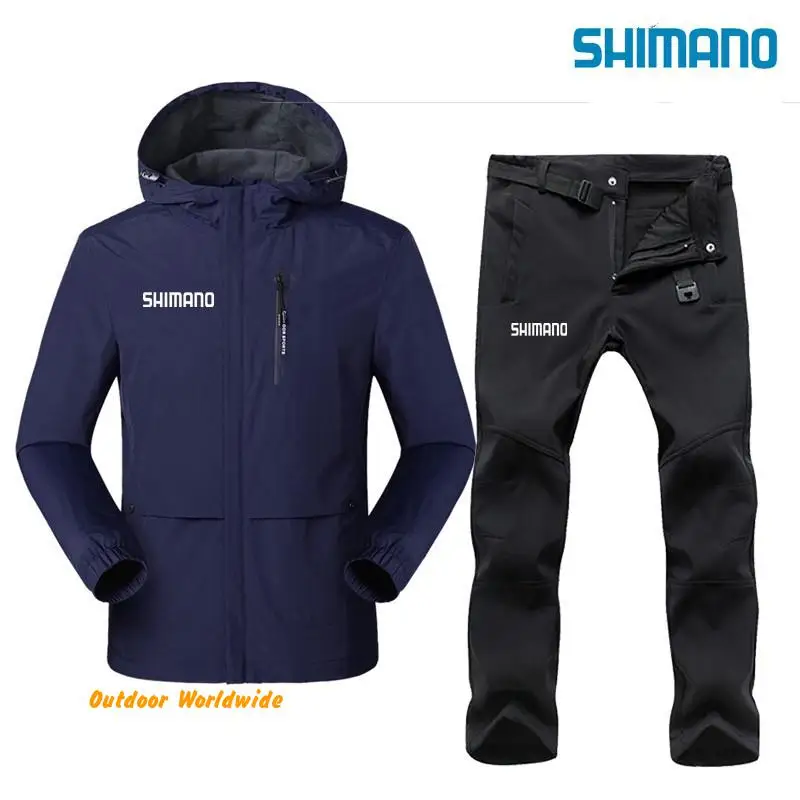 

Новинка 2021, Мужская одежда для рыбалки SHIMANOS, однотонный Повседневный рыболовный костюм черного, синего, зеленого цвета с капюшоном, куртка д...