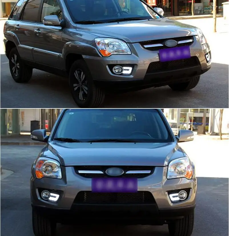 2 шт. Светодиодный дневной светильник для Kia Sportage 2009 2010 затемнения Стиль реле
