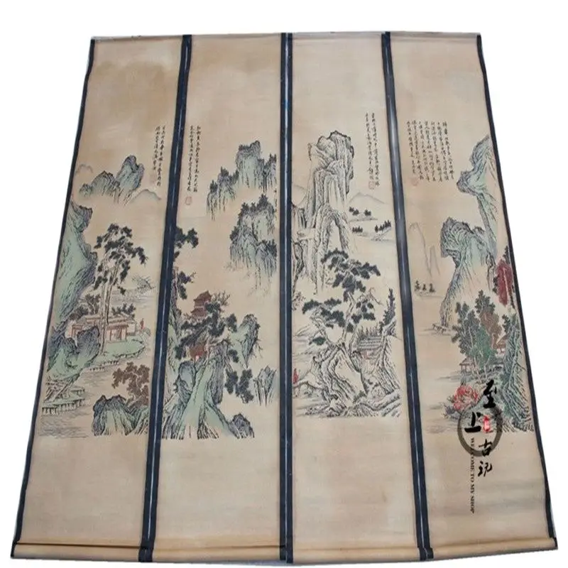 Hina окрашенные фрески античной каллиграфии каллиграфия комната фэн-шуй десять