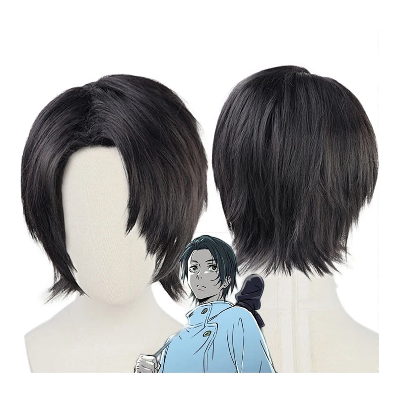 

Otsukotsu Yuta Black Short Wig Cosplay Costume Heat Resistant Synthetic Hair Anime Jujutsu Kaisen Carnival Party Wigs