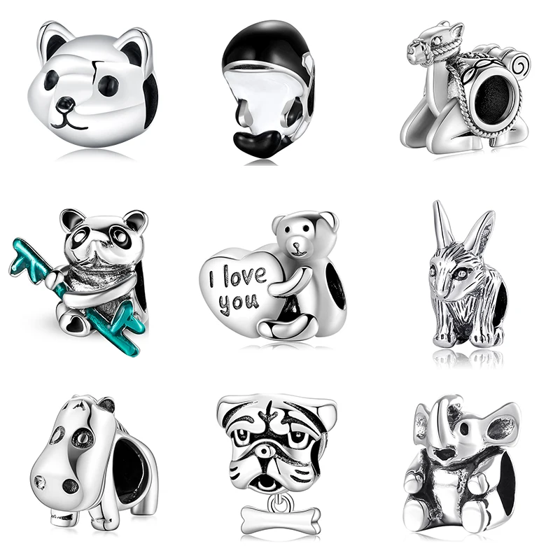 

Fit JIUHAO Шарм браслет бусины для изготовления ювелирных изделий животных мир 925 стерлингового серебра шармы бусины Diy женские аксессуары