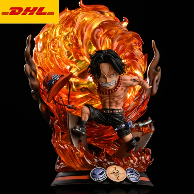 

4.8 " TD ONE PIECE Statue Portgas D.Ace Bust Original Version WCF Ratio Full-Length Portrait GK Action Figure Toys 12 CM J180
