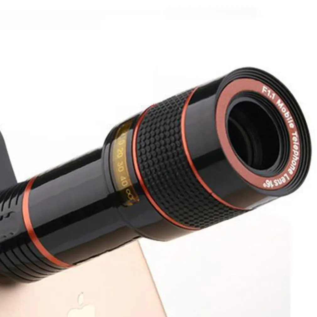 HD 8x12x оптический зум Камера телескоп объектив с зажимом для iPhone/телефона