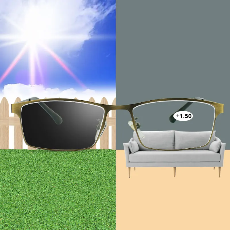 Фотохромные очки для чтения с линзами Хамелеона мужские компьютерные