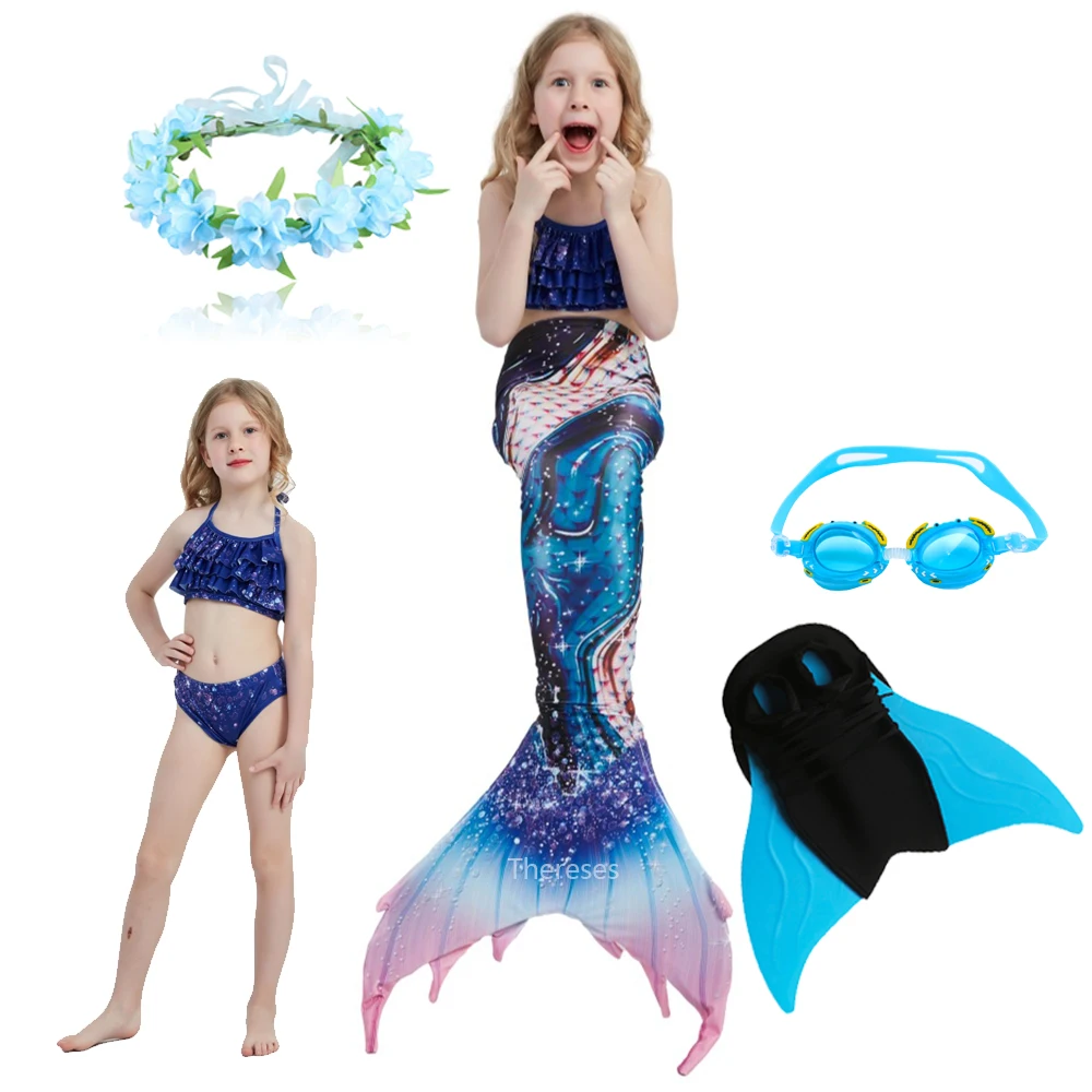 

Swimming Mermaid Tail Girls Mermaid Tail Swimsuit Mermaid Costume Cosplay Children Bikini for Beach Halloween Girls Dresses